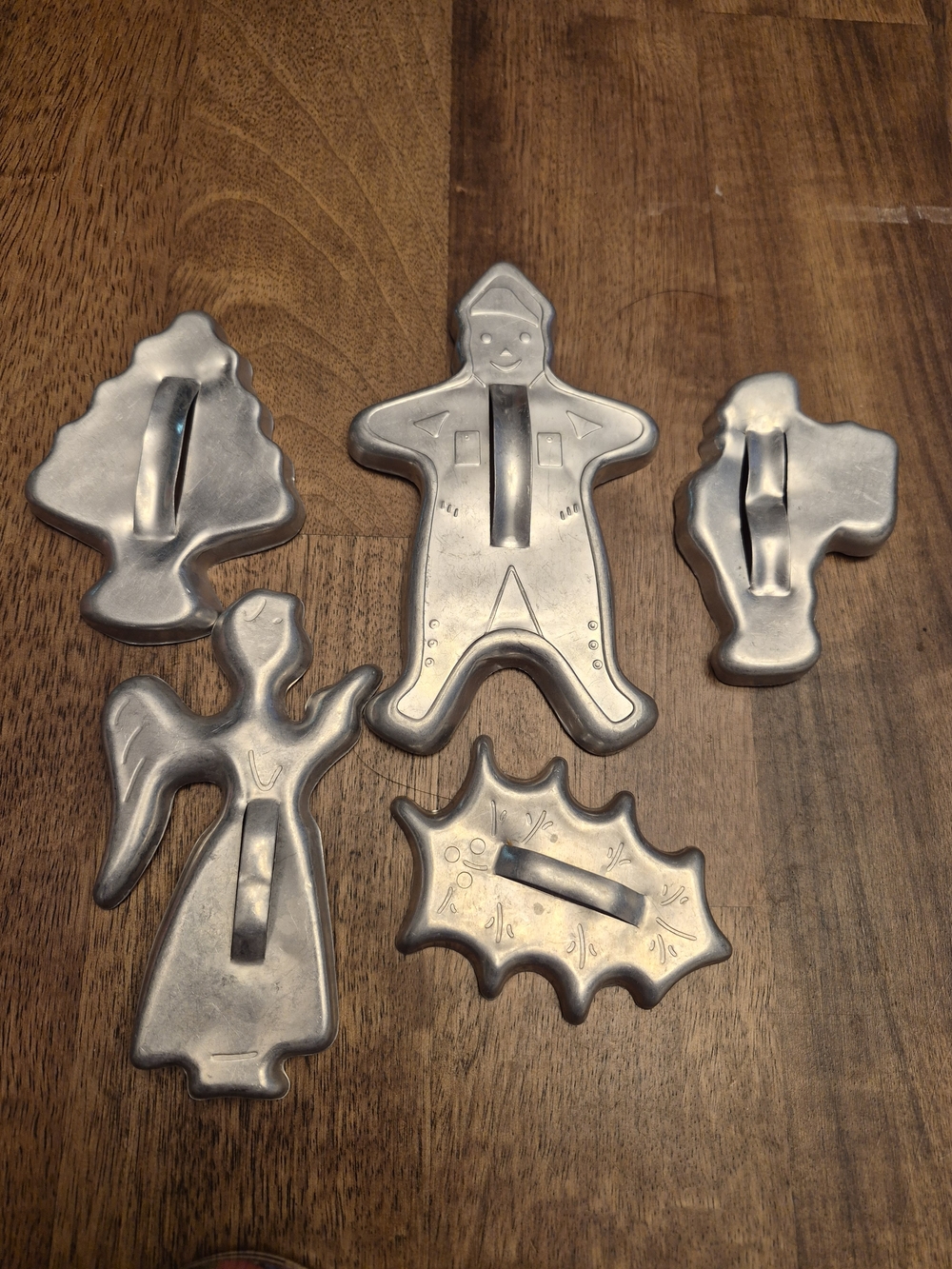 Holiday Cookie Stamp Set - Silver Aluminum Cookie Cutters